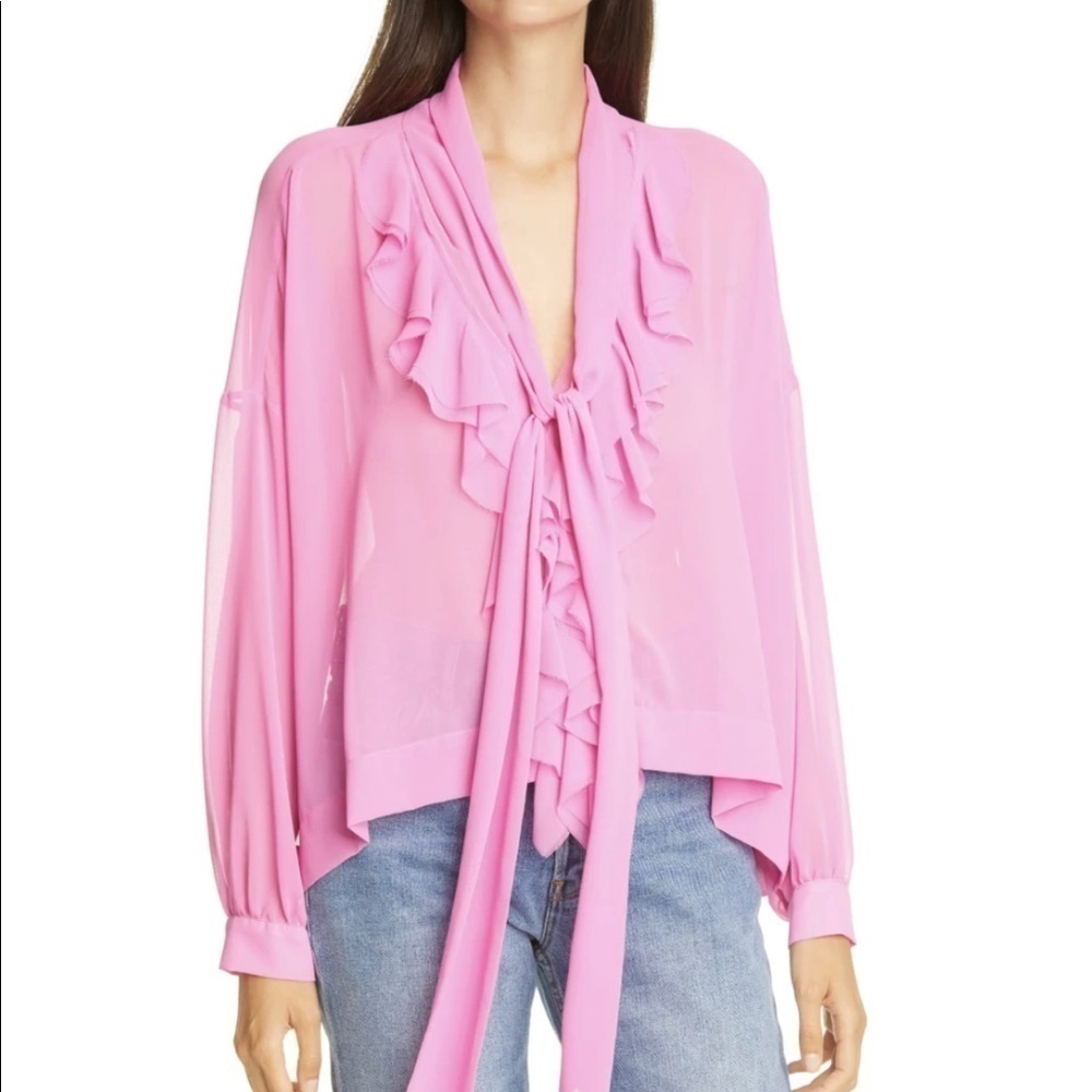Le Superb women pink Hendrix blouse NWT